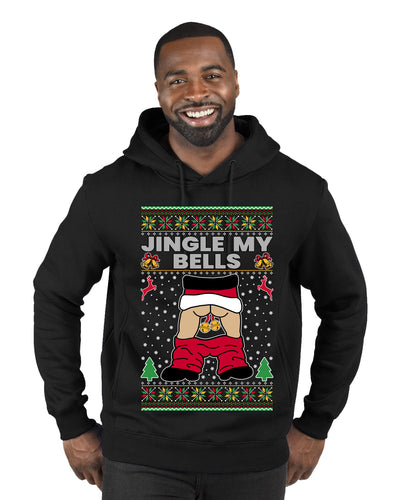 Jingle My Bells, Ugly Christmas Sweater Premium Graphic Hoodie Sweatshirt