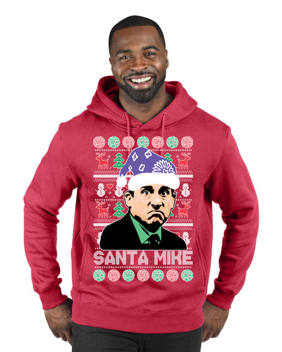 Santa Mike Michael Scott The Office Ugly Christmas Sweater Premium Graphic Hoodie Sweatshirt