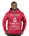 Theres Some Hos in the House Santa Ugly Christmas Sweater Premium Graphic Hoodie Sweatshirt