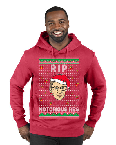 RIP Notorious RBG Ruth Bader Ginsburg Ugly Christmas Sweater Premium Graphic Hoodie Sweatshirt