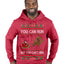 You Can Run But You Can't Hide Santa Sleigh Reindeer Ugly Christmas Sweater Premium Graphic Hoodie Sweatshirt