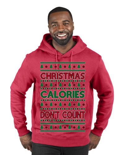 Christmas Calories Don't Count Funny Family Holidays Ugly Christmas Sweater Premium Graphic Hoodie Sweatshirt