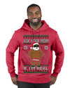 Ask Your Mom If I'm Real Funny Black Santa Claus Censored Ugly Christmas Sweater Premium Graphic Hoodie Sweatshirt