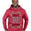 First Christmas With My Hot New Husband Classic Newlywed Ugly Christmas Sweater Premium Graphic Hoodie Sweatshirt