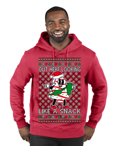 Out Here Looking Like a Snack Funny Cute Christmas Cookie Ugly Christmas Sweater Premium Graphic Hoodie Sweatshirt
