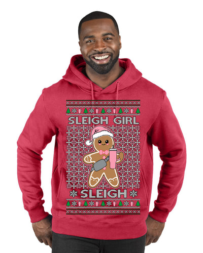 Sleigh Girl Sleigh Funny Trendy Pop Girly Sling Bag Coffee Cup Unisex Ugly Christmas Sweater Premium Graphic Hoodie Sweatshirt