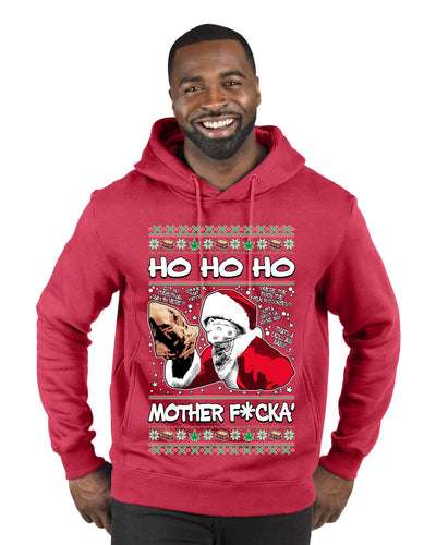 Friday Hood Santa  Ugly Christmas Sweater Premium Graphic Hoodie Sweatshirt