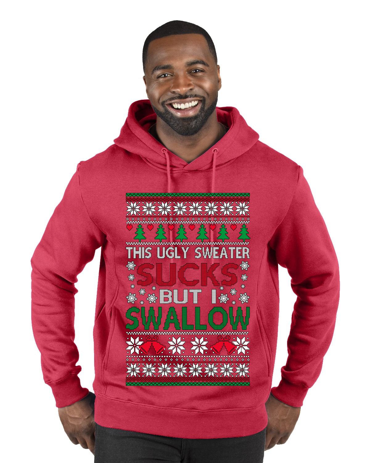 This Ugly Sweater Sucks But I Swallow Ugly Christmas Sweater Premium Graphic Hoodie Sweatshirt