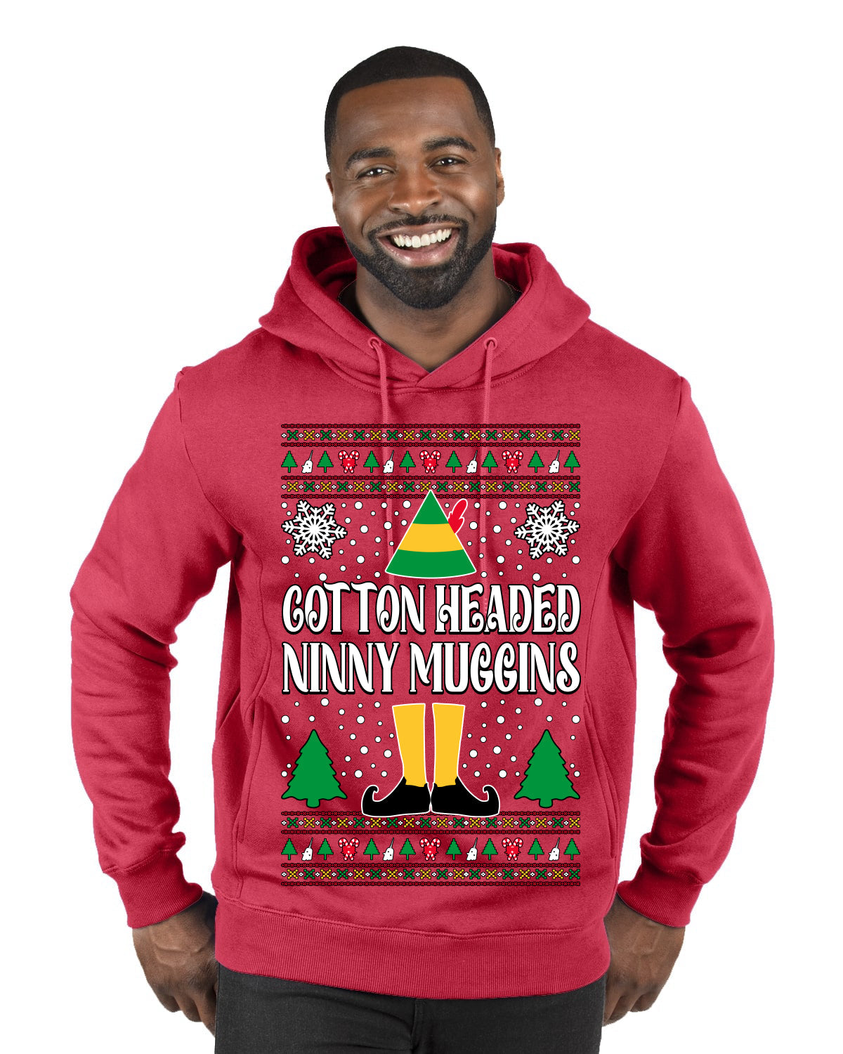 Cotton Headed Muggins Christmas Movie Quote  Ugly Christmas Sweater Premium Graphic Hoodie Sweatshirt