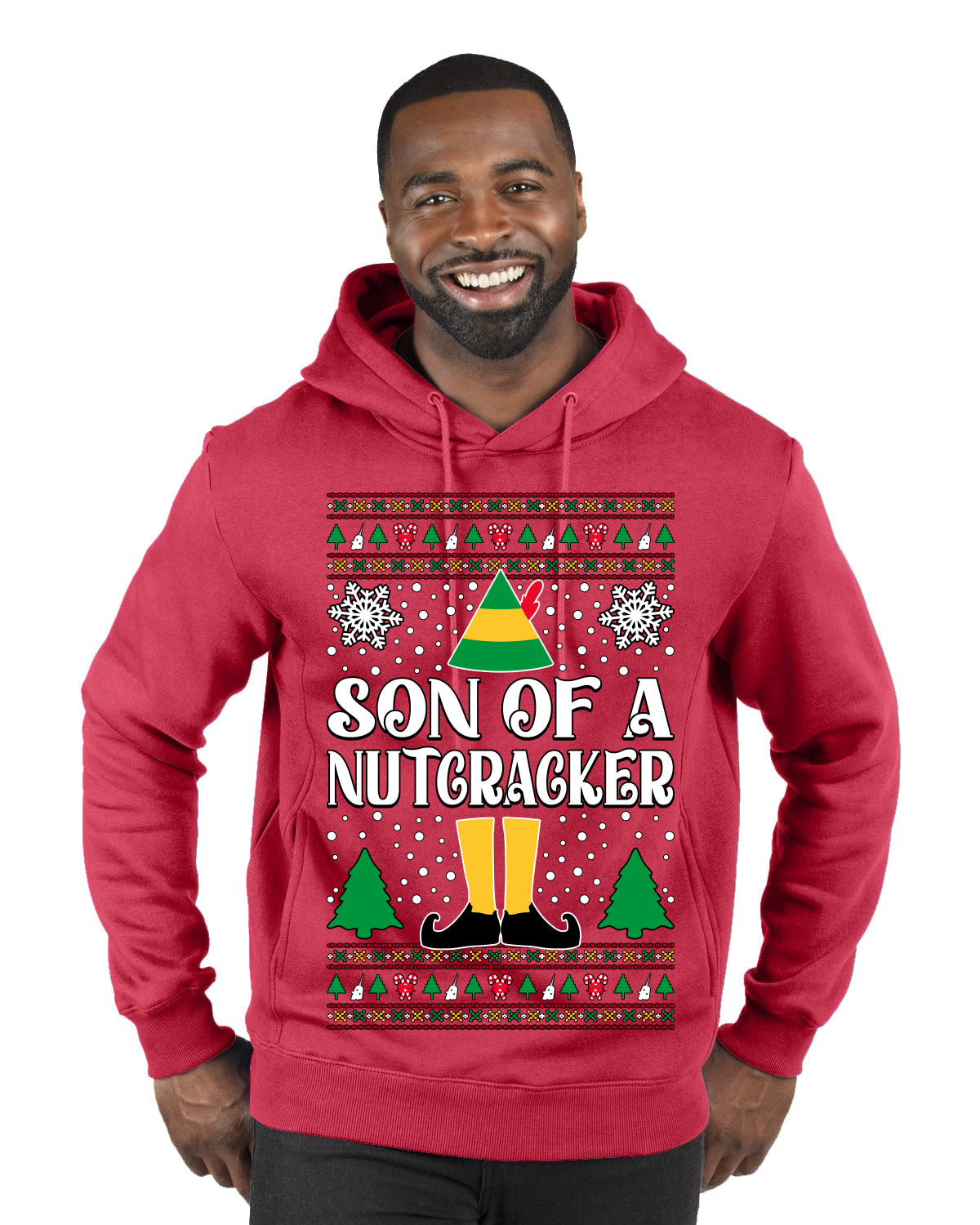 Son Of A Nutcracker Christmas Movie Quote  Ugly Christmas Sweater Premium Graphic Hoodie Sweatshirt
