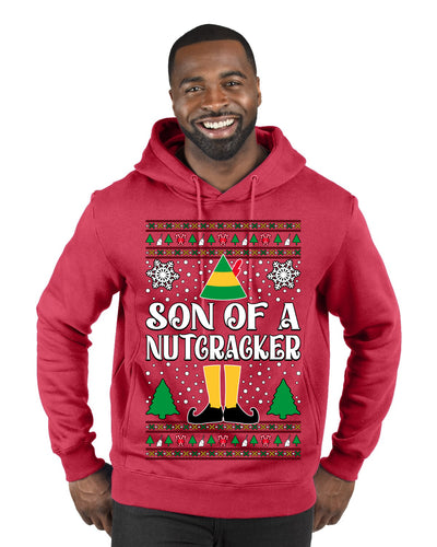 Son Of A Nutcracker Christmas Movie Quote  Ugly Christmas Sweater Premium Graphic Hoodie Sweatshirt