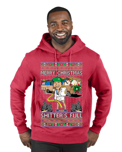 Merry Christmas Shitter's Full Ugly Christmas Sweater Premium Graphic Hoodie Sweatshirt
