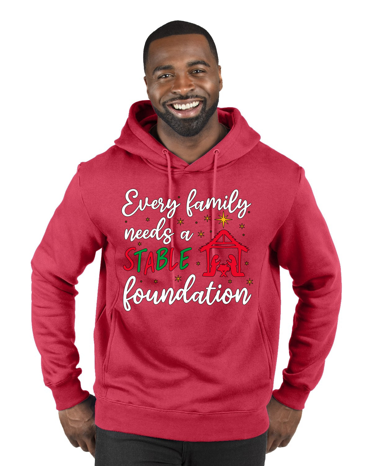 Every Family Needs a Stable Foundation Christmas Premium Graphic Hoodie Sweatshirt