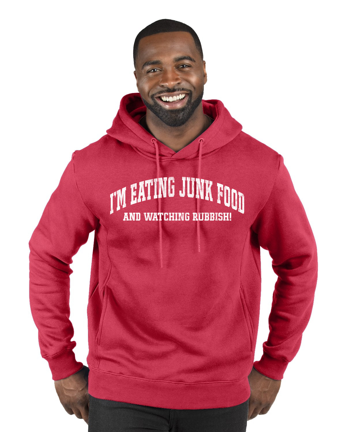 Vintage Movie Quote Eating Junk Food And Watching Rubbish Christmas Premium Graphic Hoodie Sweatshirt