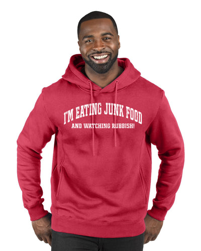 Vintage Movie Quote Eating Junk Food And Watching Rubbish Christmas Premium Graphic Hoodie Sweatshirt