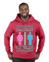 All I Want For Christmas Is For There To Be Two Genders Ugly Christmas Sweater Premium Graphic Hoodie Sweatshirt
