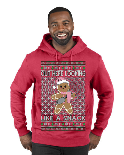 Out Here Looking Like a Snack Cute Xmas Cookie Ugly Christmas Sweater Premium Graphic Hoodie Sweatshirt