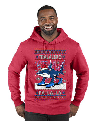 Tralalero Fa La La Brainrot, Ugly Christmas Sweater Premium Graphic Hoodie Sweatshirt