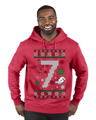 Christmas 7 Meme, Ugly Christmas Sweater Unisex Premium Graphic Hoodie Sweatshirt
