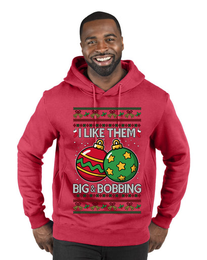 Big and Bobbing, Funny Ugly Christmas Sweater Unisex Premium Graphic Hoodie Sweatshirt