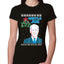 Mistle Joe Shut Up And Kiss Me Man Biden Ugly Christmas Sweater Womens Slim Fit Junior Tee