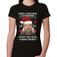 Merry Christmas to Everyone Except Carole Baskin Ugly Christmas Sweater Womens Slim Fit Junior Tee