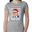 Santas Coming That's What She Said Michael Scott Ugly Christmas Sweater Womens Slim Fit Junior Tee