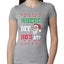 Where my Hos At Santa Funny Ugly Christmas Sweater Womens Slim Fit Junior Tee