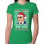 Santas Coming That's What She Said Michael Scott Ugly Christmas Sweater Womens Slim Fit Junior Tee