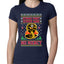 Strike First Strike Hard No Mercy Xmas Ugly Christmas Sweater Womens Slim Fit Junior Tee