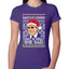 Santas Coming That's What She Said Michael Scott Ugly Christmas Sweater Womens Slim Fit Junior Tee