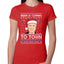 Biden Is Coming To Town Ugly Christmas Sweater Womens Slim Fit Junior Tee