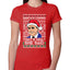 Santas Coming That's What She Said Michael Scott Ugly Christmas Sweater Womens Slim Fit Junior Tee