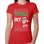 Where my Hos At Santa Funny Ugly Christmas Sweater Womens Slim Fit Junior Tee