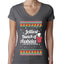 Jolliest Bunch of Assholes Xmas Movie Ugly Christmas Sweater Womens Junior Fit V-Neck Tee