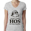 Theres some Hos in this House Ugly Christmas Sweater Womens Junior Fit V-Neck Tee