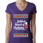 Jolliest Bunch of Assholes Xmas Movie Ugly Christmas Sweater Womens Junior Fit V-Neck Tee