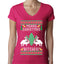 Merry Christmas Bitches Ugly Christmas Sweater Womens Junior Fit V-Neck Tee