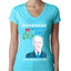 Mistle Joe Shut Up And Kiss Me Man Biden Ugly Christmas Sweater Womens Junior Fit V-Neck Tee