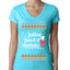 Jolliest Bunch of Assholes Xmas Movie Ugly Christmas Sweater Womens Junior Fit V-Neck Tee