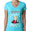 Trump This is the Greatest Ugly Christmas Sweater Womens Junior Fit V-Neck Tee