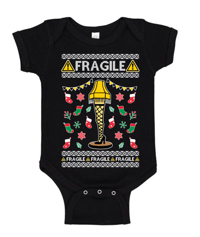 Fragile Leg Lamp Movie Ugly Christmas Sweater Baby Creeper Boys Girls Infant Bodysuit