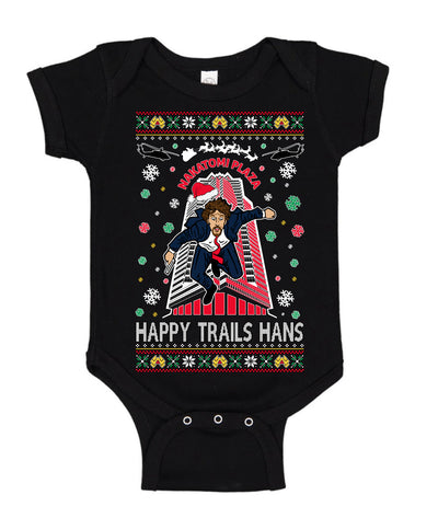 Nakatomi Plaza Happy Trails Hans Ugly Christmas Sweater Baby Creeper Boys Girls Infant Bodysuit