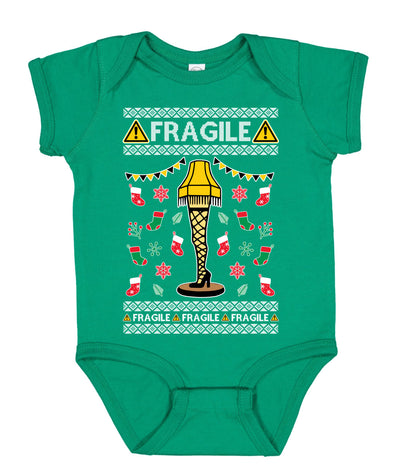 Fragile Leg Lamp Movie Ugly Christmas Sweater Baby Creeper Boys Girls Infant Bodysuit