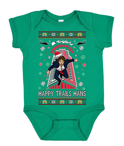 Nakatomi Plaza Happy Trails Hans Ugly Christmas Sweater Baby Creeper Boys Girls Infant Bodysuit