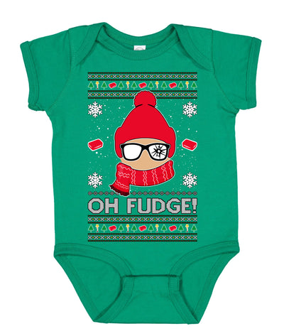 Oh Fudge Funny Story Ugly Christmas Sweater Baby Creeper Boys Girls Infant Bodysuit
