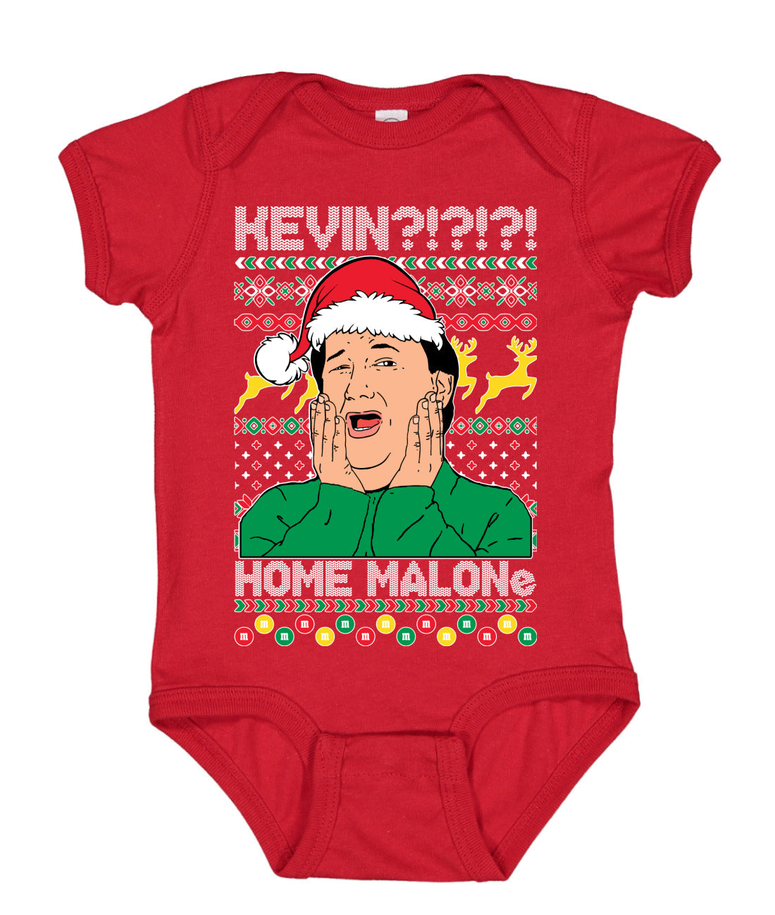 Kevin Home Malone Office Tv Xmas Ugly Christmas Sweater Baby Creeper Boys Girls Infant Bodysuit