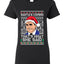 Santas Coming That's What She Said Michael Scott Ugly Christmas Sweater Womens Graphic T-Shirt