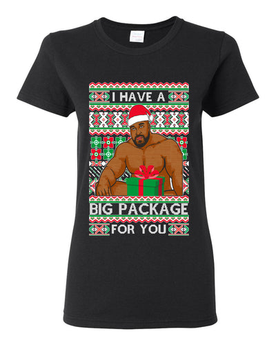 I have a Big package Meme Barry Wood  Ugly Christmas Sweater Womens Graphic T-Shirt