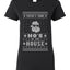 Theres Some Hos in the House Santa Ugly Christmas Sweater Womens Graphic T-Shirt